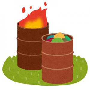野焼きイラスト